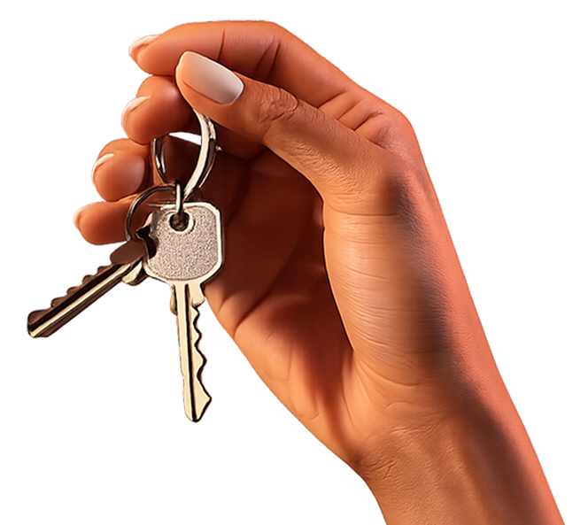 Hand holding keys